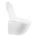 Унітаз Robin підвісний Rimless 490x370x360 мм з сидінням Slim Duroplast/ Soft-close/ Quick relase White Qtap
