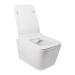 Унітаз Crow підвісний Rimless 520х360х290 мм з сидінням Slim Duroplast/ Soft-close/ Quick relase White Qtap