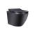 Унітаз Robin підвісний Rimless 490x370x360 мм з сидінням Slim Duroplast/ Soft-close/ Quick relase Matt Black Qtap