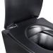 Унітаз Robin підвісний Rimless 490x370x360 мм з сидінням Slim Duroplast/ Soft-close/ Quick relase Matt Black Qtap