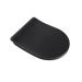 Унітаз Robin підвісний Rimless 490x370x360 мм з сидінням Slim Duroplast/ Soft-close/ Quick relase Matt Black Qtap
