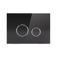 Qtap Nest Клавіша кругла Black glass 175х245х4mm