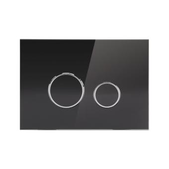 Qtap Nest Клавіша кругла Black glass 175х245х4mm