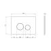 Qtap Nest Клавіша кругла Black glass 175х245х4mm