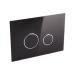 Qtap Nest Клавіша кругла Black glass 175х245х4mm