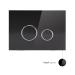 Qtap Nest Клавіша кругла Black glass 175х245х4mm