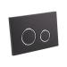 Qtap Nest Клавіша кругла Black mat 150х220х13mm