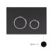 Qtap Nest Клавіша кругла Black mat 150х220х13mm