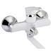 Змішувач для ванни Grand з поворотним виливом (з душовим гарнітуром) Chrome/White Qtap