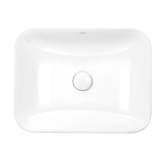 Qtap Scorpio Раковина врізна прямокутна з донним клапаном White