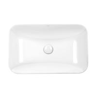 Qtap Scorpio Раковина врізна прямокутна з донним клапаном White