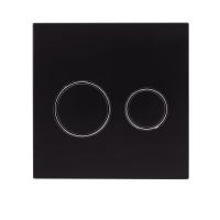 Qtap Nest UNI Клавіша кругла Black mat 190x190x13mm