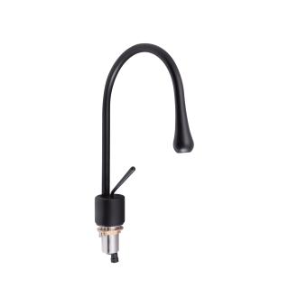 Змішувач для раковини Virgo з поворотним виливом Black Matt Qtap