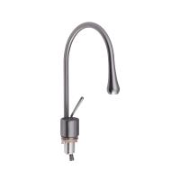 Змішувач для раковини Virgo з поворотним виливом Gunmetal Black PVD Qtap