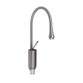 Змішувач для раковини Virgo з поворотним виливом високий Gunmetal Black PVD Qtap