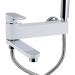 Змішувач для ванни Jay з поворотним виливом (з душовим гарнітуром) Chrome/White Qtap
