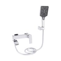 Змішувач для ванни Swan Cascada з поворотним виливом (з душовим гарнітуром) Chrome Qtap