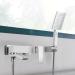 Змішувач для ванни Swan Cascada з поворотним виливом (з душовим гарнітуром) Chrome Qtap