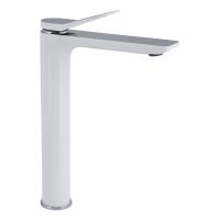 Змішувач для раковини Presto високий Chrome/White Qtap