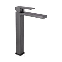 Змішувач для раковини Gemini високий Gunmetal Black PVD Qtap