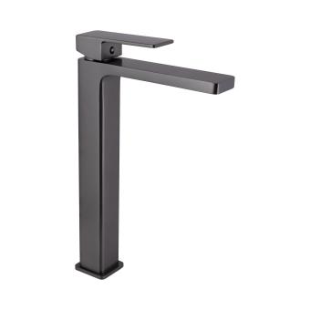 Змішувач для раковини Gemini високий Gunmetal Black PVD Qtap