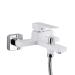 Змішувач для ванни Gemini (з душовим гарнітуром) Chrome/White Qtap