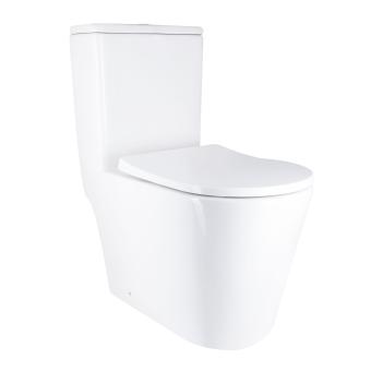 Унітаз-моноблок підлоговий Swan Ultra Quiet WHITE Qtap