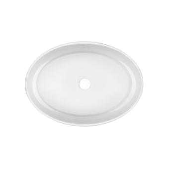 Раковина Kolibri накладна овальна без донного клапана White Qtap