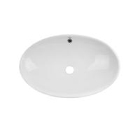 Раковина Dove накладна овальна без донного клапана White Qtap