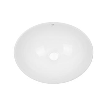 Раковина Dove накладна овальна без донного клапана White Qtap
