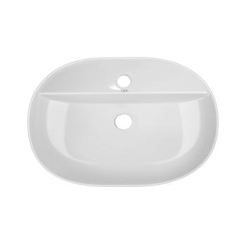 Раковина Scorpio накладна овальна без донного клапана White Qtap