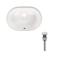 Комплект Qtap Stork: Раковина врізна овальна White + Донний клапан PU02O