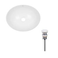 Комплект Qtap Dove: Раковина накладна овальна White + Донний клапан PU02