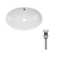 Комплект Qtap Dove: Раковина накладна овальна White + Донний клапан PU02O