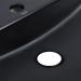 Комплект Qtap Scorpio: Раковина накладна овальна Matt Black + Донний клапан PU03