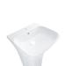 Комплект Qtap Crow: Раковина підлогова моноблок White + Донний клапан PU02O