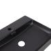 Комплект Qtap Nando LT: Раковина підвісна прямокутна Matt Black + Донний клапан PU03O