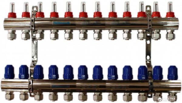 Коллектор з витратомірами GROSS 1"x3/4" 12 контурів