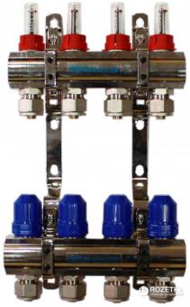 Коллектор з витратомірами GROSS 1"x3/4" 4 контура