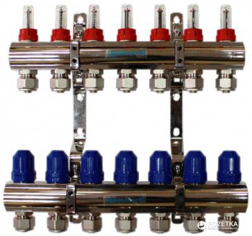 Коллектор з витратомірами GROSS 1"x3/4" 7 контурів