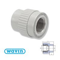 Муфта EKOPLASTIK WAVIN 50Х1 1/2" З МЕТАЛЕВОЮ РІЗЬБОЮ ВНУТРІШНЬОЮ